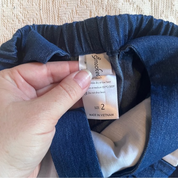 Smocked out girls flared leg jumpsuit - Picture 3 of 9